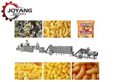 150-500 Kg/H 옥수수 퍼프 스낵 기계 치즈 퍼프 공정 라인 압출기